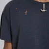 T-shirt court « Moth » noir délavé