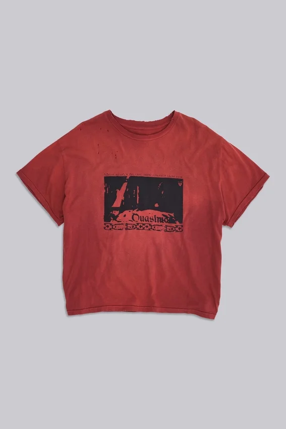 T-shirt court rouge « Quasi »