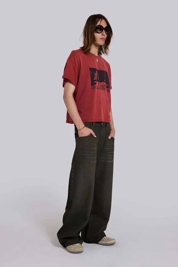 T-shirt court rouge « Quasi »