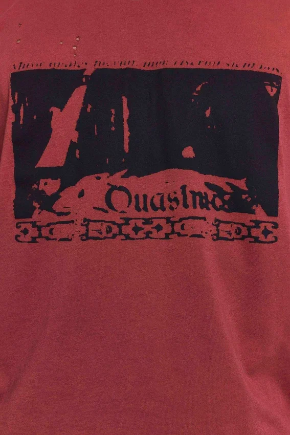 T-shirt court rouge « Quasi »