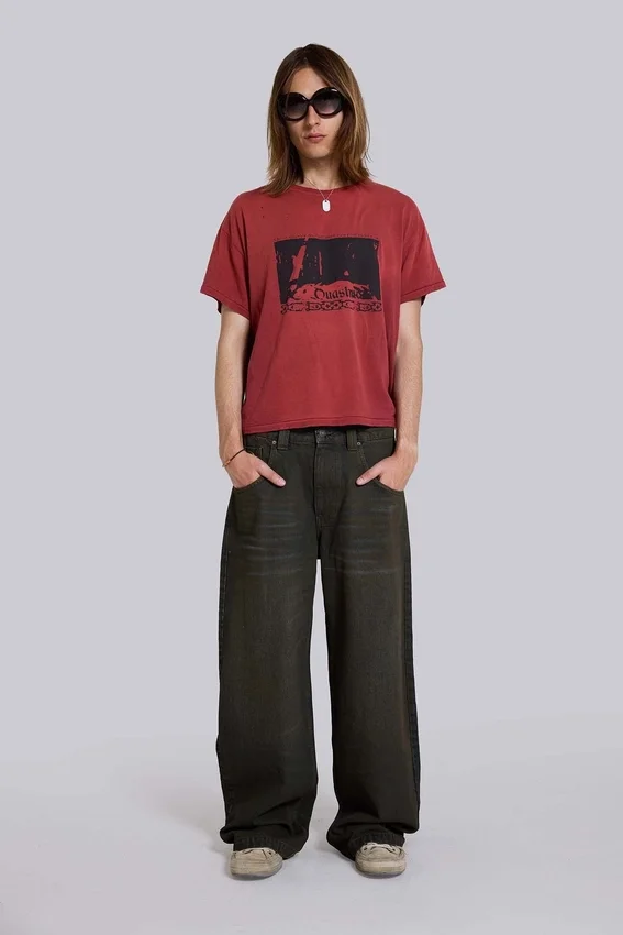 T-shirt court rouge « Quasi »