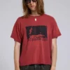 T-shirt court rouge « Quasi »