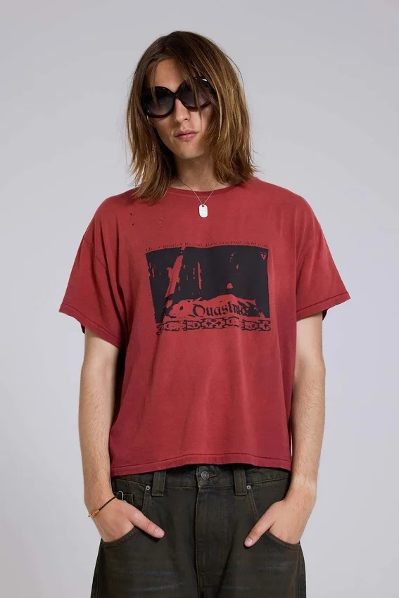 T-shirt court rouge « Quasi »