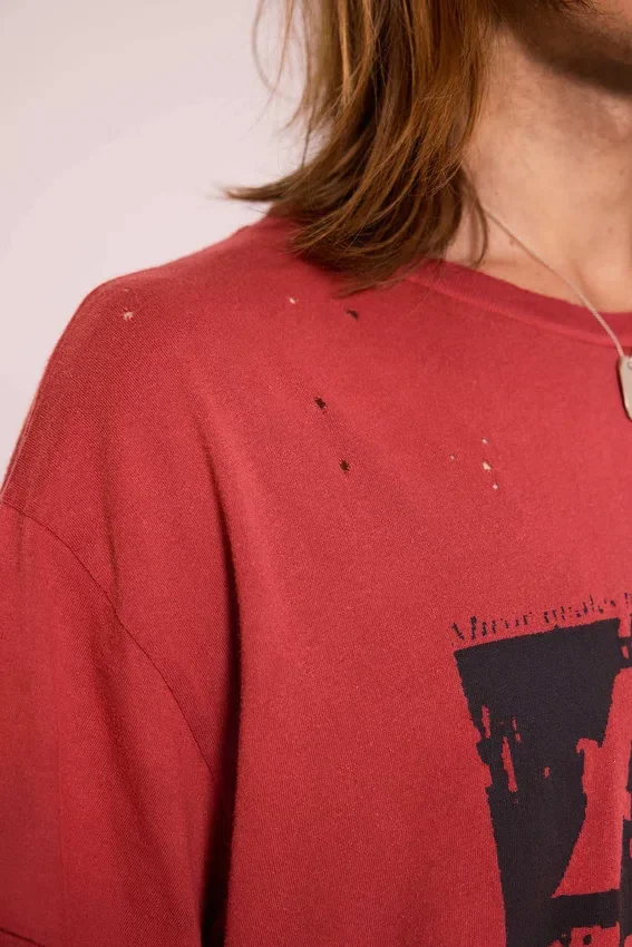 T-shirt court rouge « Quasi »