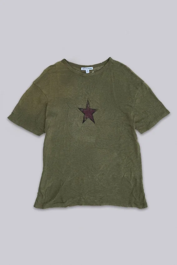T-shirt Green Star Sun Faded