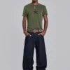 T-shirt Green Star Sun Faded