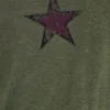 T-shirt Green Star Sun Faded