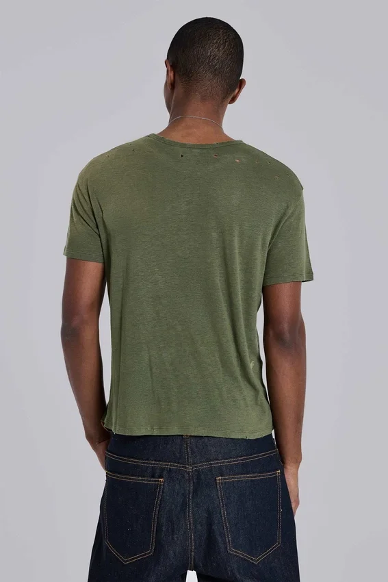 T-shirt Green Star Sun Faded