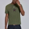 T-shirt Green Star Sun Faded