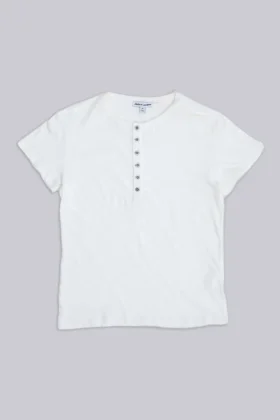 T-shirt Henley « Haze » blanc cassé