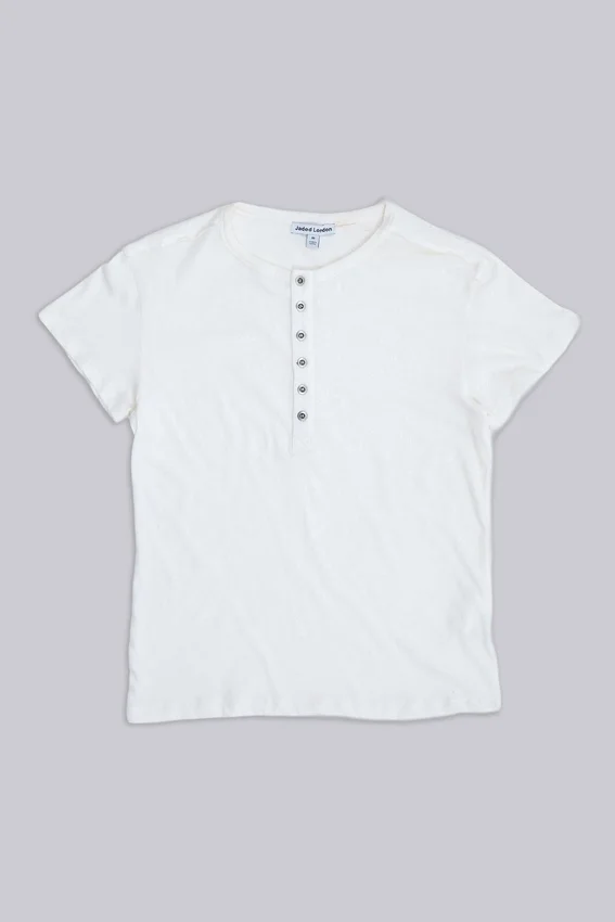 T-shirt Henley « Haze » blanc cassé