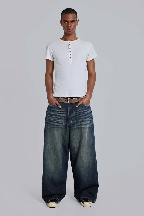T-shirt Henley « Haze » blanc cassé