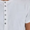 T-shirt Henley « Haze » blanc cassé