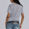 T-shirt Henley Haze gris chiné