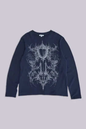 T-shirt Kasper Digi Waffle bleu marine