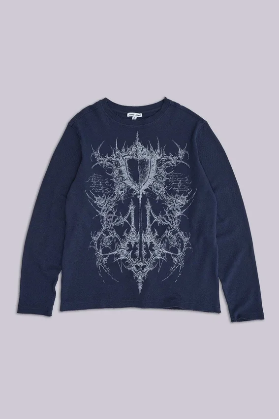 T-shirt Kasper Digi Waffle bleu marine