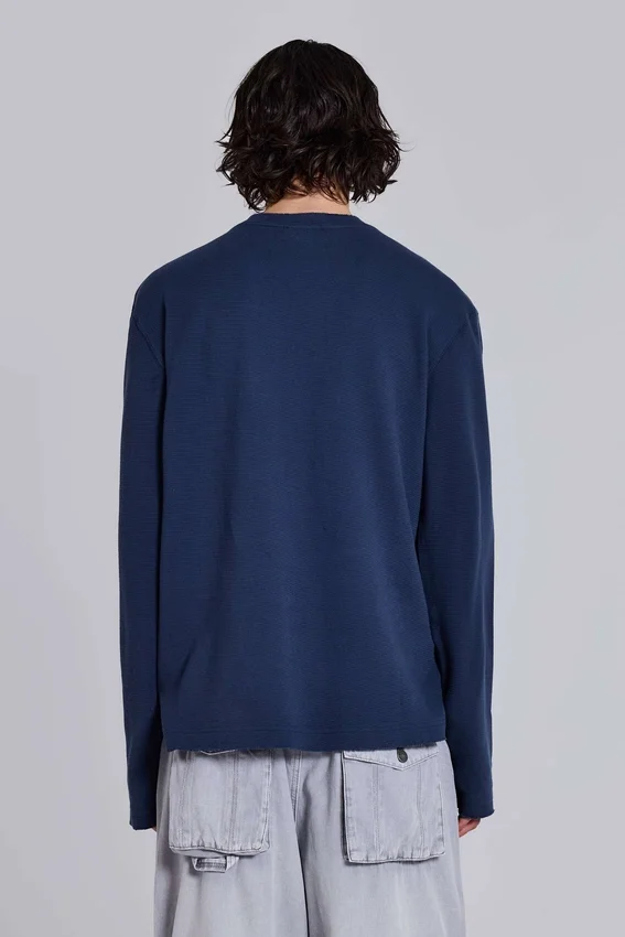 T-shirt Kasper Digi Waffle bleu marine