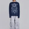 T-shirt Kasper Digi Waffle bleu marine