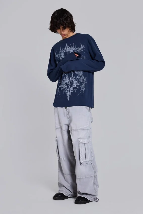 Pantalons cargo gris délavé « Decoy »