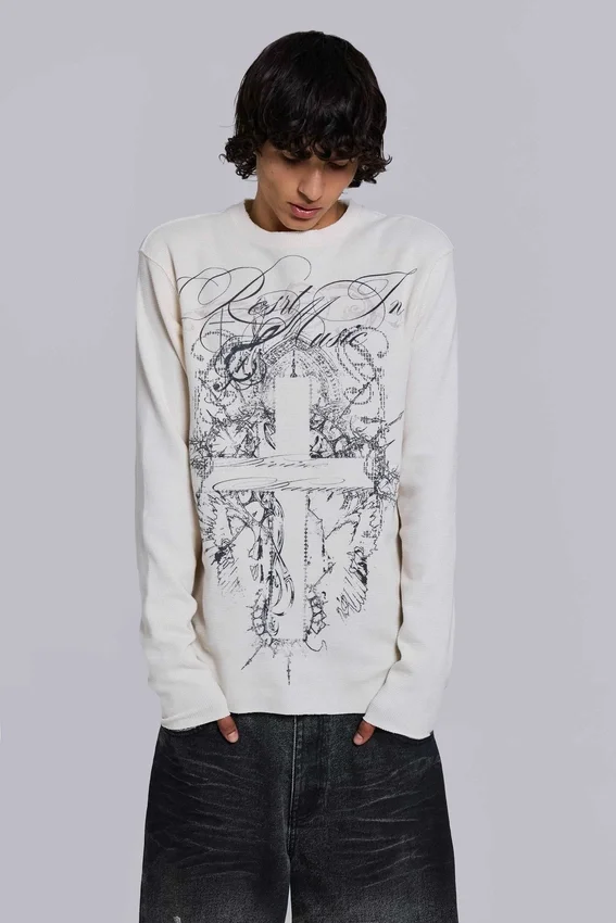 T-shirt Kasper Digi Waffle écru