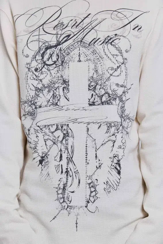 T-shirt Kasper Digi Waffle écru