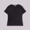 T-shirt noir « Mist » clouté