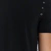 T-shirt noir « Mist » clouté