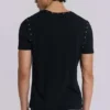 T-shirt noir « Mist » clouté