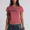 T-shirt « Rally » vieilli et orné