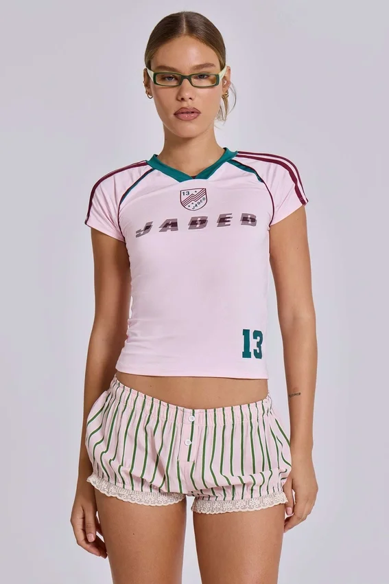 T-shirt rose « No.13 Football » pour bébé