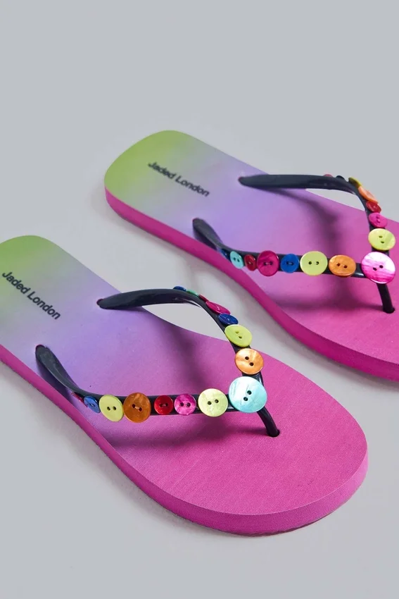 Tongs « Button Ombre »