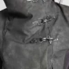 Veste à col entonnoir en cuir synthétique Cera Clasp