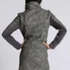 Veste à col entonnoir en cuir synthétique Cera Clasp
