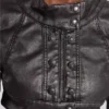 Veste courte militaire Alektra en cuir synthétique