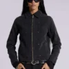 Veste en denim à clous