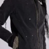 Veste en denim à clous