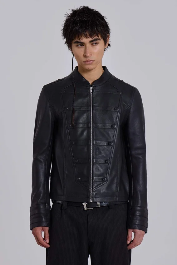 Veste militaire en cuir
