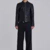 Veste militaire en cuir