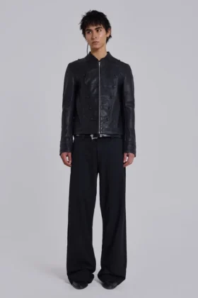 Veste militaire en cuir
