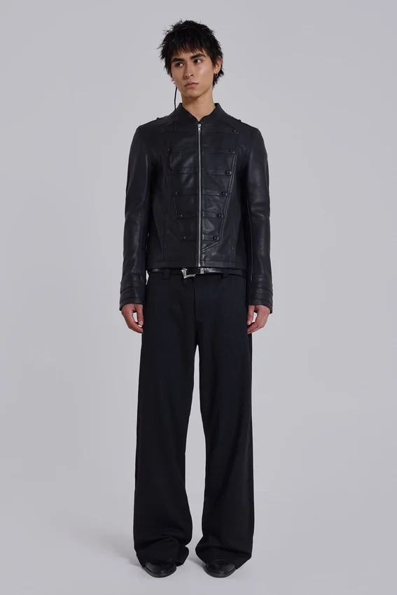 Veste militaire en cuir