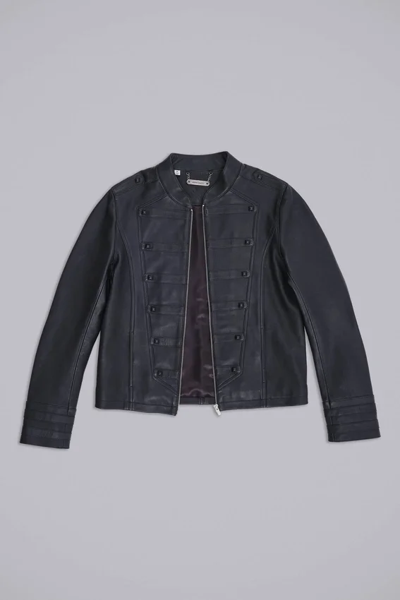 Veste militaire en cuir