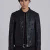 Veste militaire en cuir