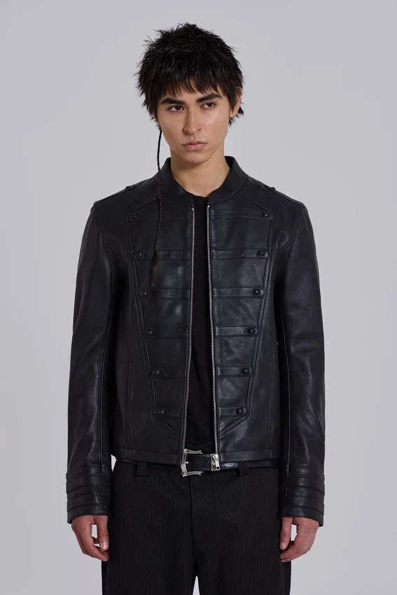 Veste militaire en cuir