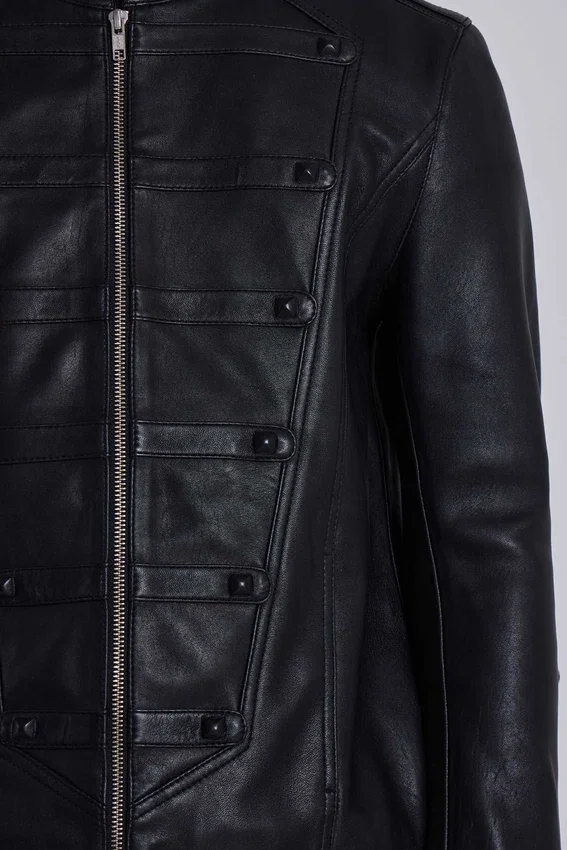 Veste militaire en cuir