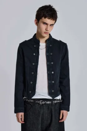 Veste militaire Rebel en noir délavé