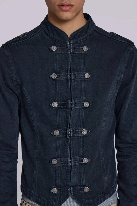Veste militaire Rebel en noir délavé