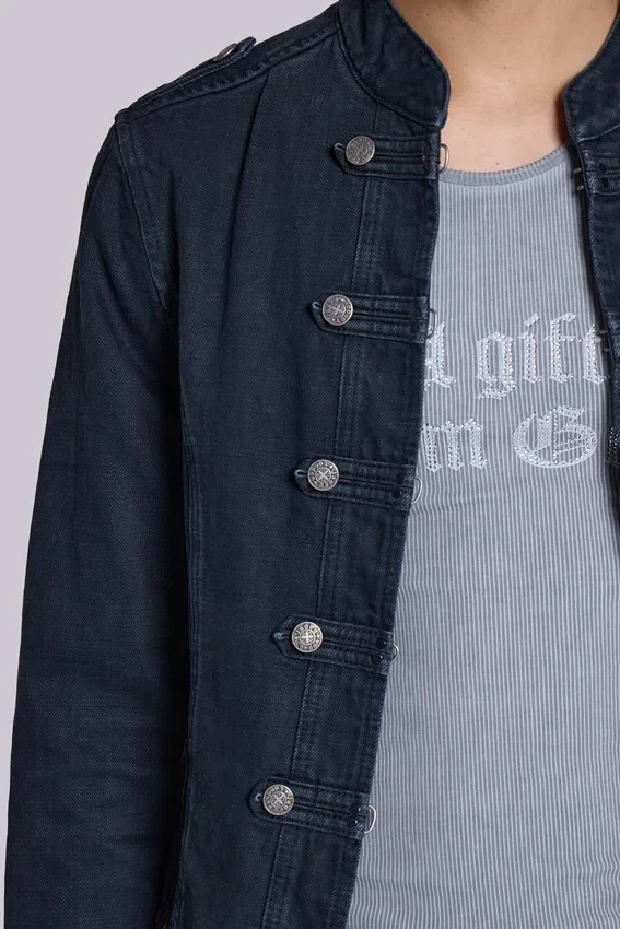 Veste militaire Rebel en noir délavé