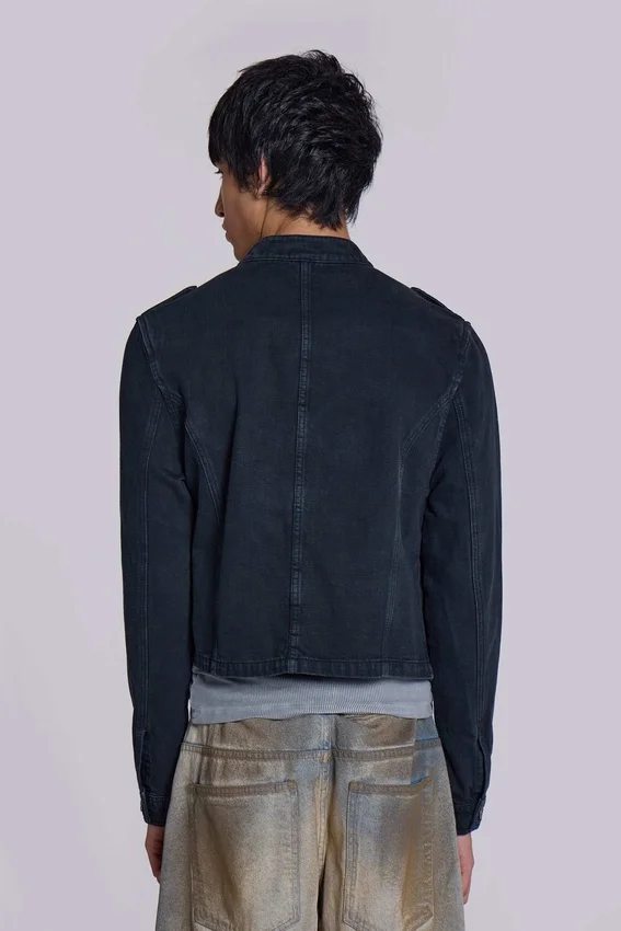 Veste militaire Rebel en noir délavé