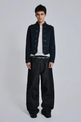 Veste militaire Rebel en noir délavé