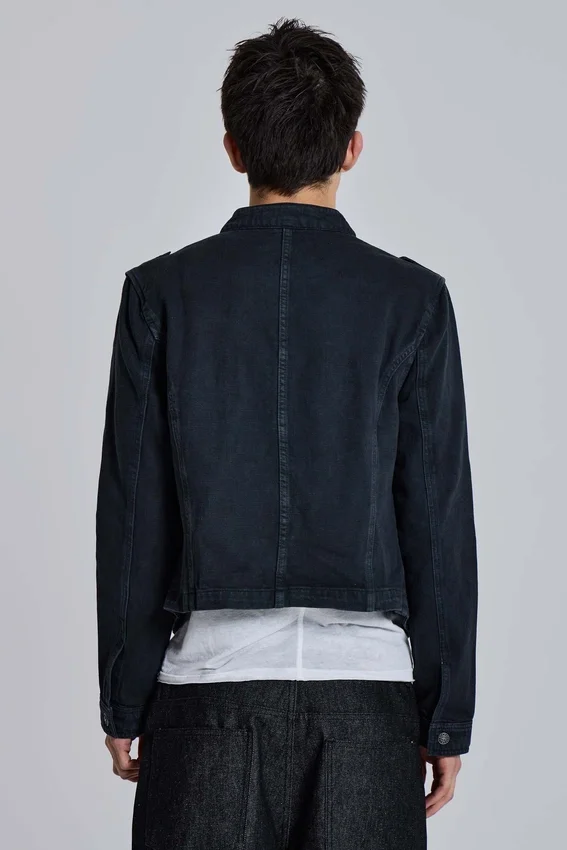 Veste militaire Rebel en noir délavé